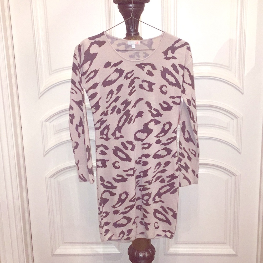 Gianni Bini Animal Print Sweater Dress